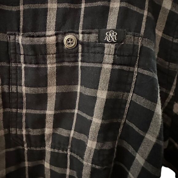 Rock & Republic ~ Long Sleeved Plaid Shirt with Hood ~ Button front ~ size XL - Picture 3 of 8